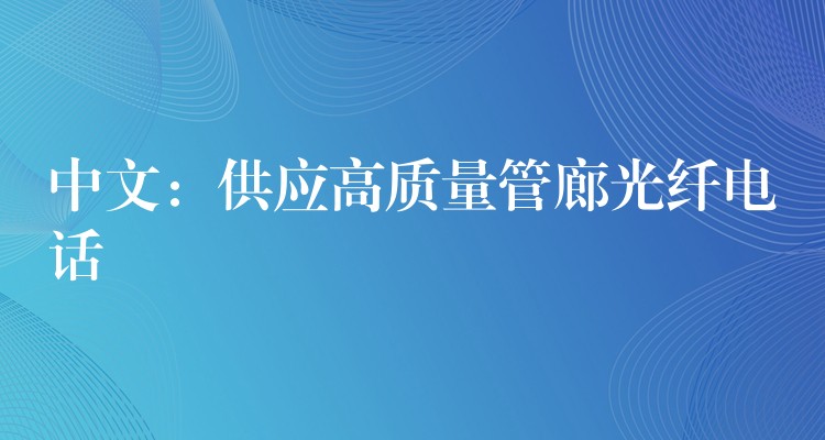 中文:供應(yīng)高質(zhì)量管廊光纖電話 中文:供應(yīng)高質(zhì)量管廊光纖電話