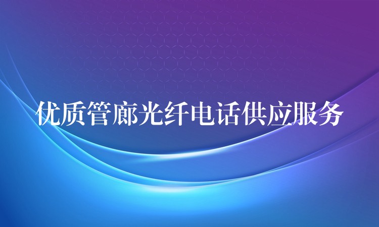優(yōu)質(zhì)管廊光纖電話供應(yīng)服務(wù)