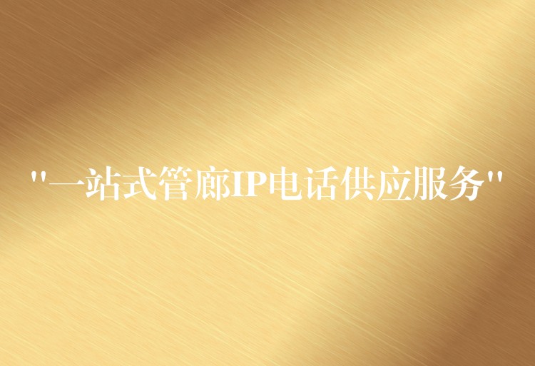 “一站式管廊IP電話供應(yīng)服務(wù)”