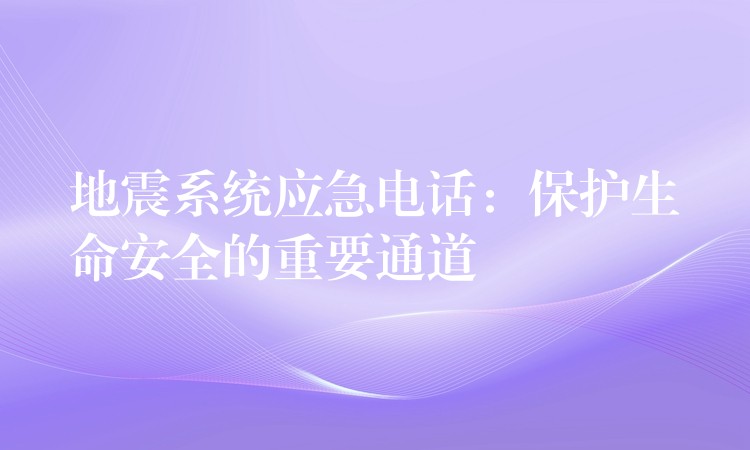 地震系統(tǒng)應(yīng)急電話:保護(hù)生命安全的重要通道 地震系統(tǒng)應(yīng)急電話:保護(hù)生命安全的重要通道