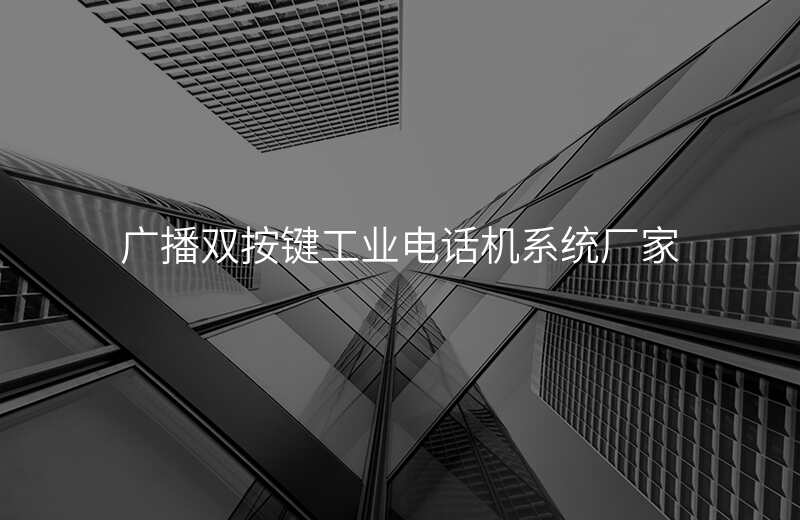  廣播雙按鍵工業(yè)電話機(jī)系統(tǒng)廠家